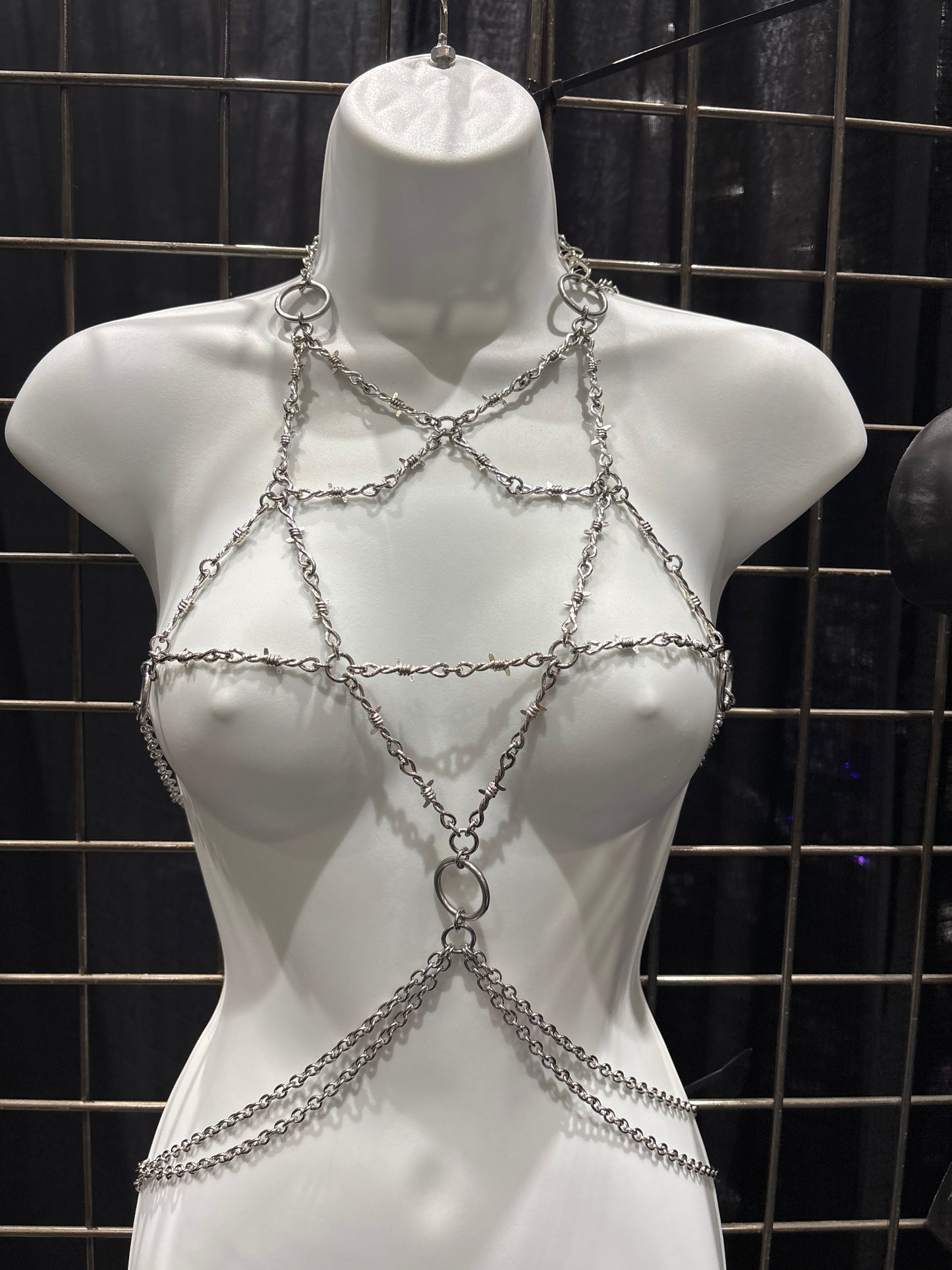barbed wire pentagram bodychain